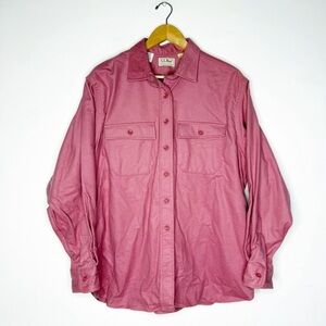 L.L. Bean Pink Chamois Button-Up Shirt Women’s Size 18 Made in USA